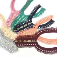 Col en dentelle crocheté avec perles, bricolage, personnalisé, de haute qualité, à la mode, 2022