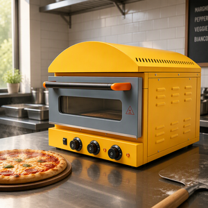 <span class=keywords><strong>Four</strong></span> à pizza électrique jaune commercial avec structure métallique, design écologique - Product Image 5