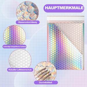 Customized Logo Self Seal Shipping Packaging Holographic Metallic <strong>Poly</strong> Bubble <strong>Mailer</strong> Padded Envelope with Printed - Product Image 2
