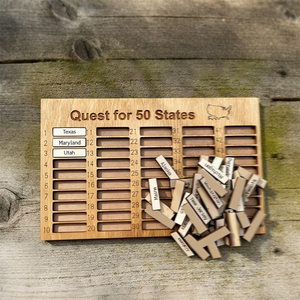 <span class=keywords><strong>Puzzle</strong></span> en bois « Recherche des 50 États » - Carte de suivi des voyages aux États-Unis pour les soirées de jeux en famille - Product Image 6