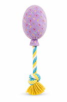 YAOYUE Durab Balloon Plush Dog Cotton Rope Tug Toy Braided Rope Knot Tassel Interactive Festive Sprinkle Pet Chew Toy
