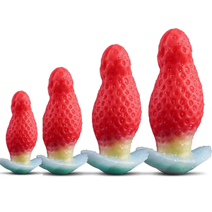 Plug anal en silicone liquide souple, réaliste, en forme de fraise, jouet sexuel anal imperméable pour stimulation du point G, modèle monstre alien - Product Image 1