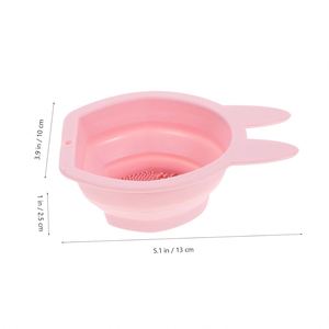 Cute Rabbit Shape Makeup Brush Cleaner Mat, High Quality Eco-Friendly Foldable <b>Silicone</b> Washing Pad <b>Tool</b> for Cosmetic Brushes - Product Image 2