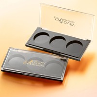 Boîtier vide personnalisé pour fards à paupières avec trois compartiments – Emballage pour palette de maquillage et blush