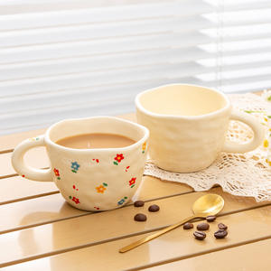 Mug en céramique sur mesure, finition mate, motif floral, avec anse, pour le petit-déjeuner à la maison - Product Image 5