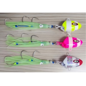 Barco <span class=keywords><strong>de</strong></span> pesca en aguas profundas Yan Yue cebo mero bajo lento batido biónico calamar pincho gancho señuelo luminoso al por mayor Lucanus Jig - Product Image 4