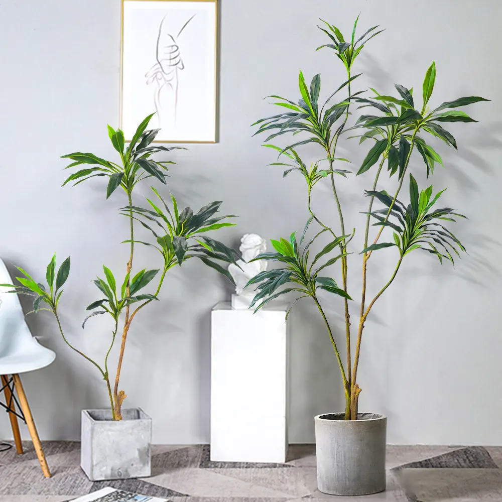 Decoratieve Simulatie Tuin Sierboom Kunstmatige Dracaena Indoor Kunstmatige Plantenbomen Ingemaakte Woondecoratie