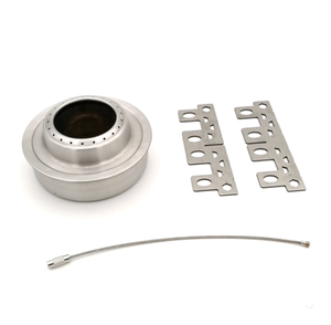 Quemador Portátil de Acero Inoxidable para Camping, Mini Quemador de Alcohol Sólido y Líquido con Soporte y Estante para Cocina - Product Image 4