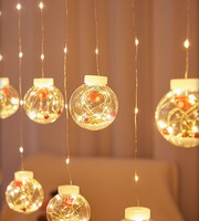 Weihnachten 2026 LED-Lichtkugel Weihnachtsbaum Heim-Party Fensterdekoration Cartoon Leuchtende Goldene Schneeflocke Wunschkugel