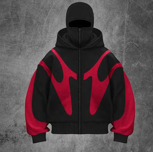 Xjyd ओम फैक्ट्री कस्टम डबल हुड स्ट्रीटवियर निंजा मास्क हुडी ओवरसाइज़ हेवीवेट पुरुषों के हुडी स्वेटशर्ट - Product Image 1