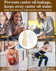 Paquete de 10 Compresas de Aceite de Ricino Reutilizables para Dedos, Compresa de Aceite de Ricino Ajustable para Dedos y Pulgares - Product Image 6