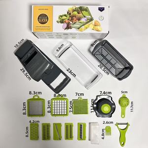 Set 14 Pezzi Tritatutto <span class=keywords><strong>Manuale</strong></span> da Cucina, Macchina per Schiacciare Aglio e Cipolla, Utensile per Frutta e Verdura, Strumento per Preparare Samosa - Product Image 5