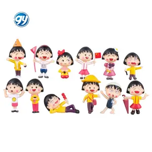 GY 12 Cái/Bộ Chibi Maruko chan phim hoạt hình thu thập đồ chơi Anime PVC hình Halloween Trang trí quà tặng