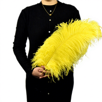 En vrac 40-45cm DIY Artisanat Pas Cher Blanc Noir Long Décor Plume Pièce Maîtresse Grandes Plumes D'autruche pour Carnaval Fête Mariage Festif