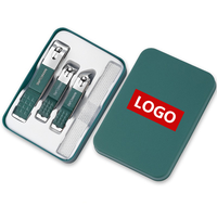 Kit de soin des ongles en acier inoxydable de haute qualité, ensemble de manucure 4/6 pièces avec étui de rangement durable (plastique/cuir)
