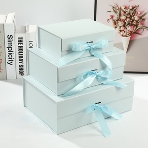 Custom Printed Gift <b>Boxes</b> Folding Magnetic Gift <b>Boxes</b> for Small Business Collapsible Rigid Cardboard Gift Box with Ribbon - Product Image 6