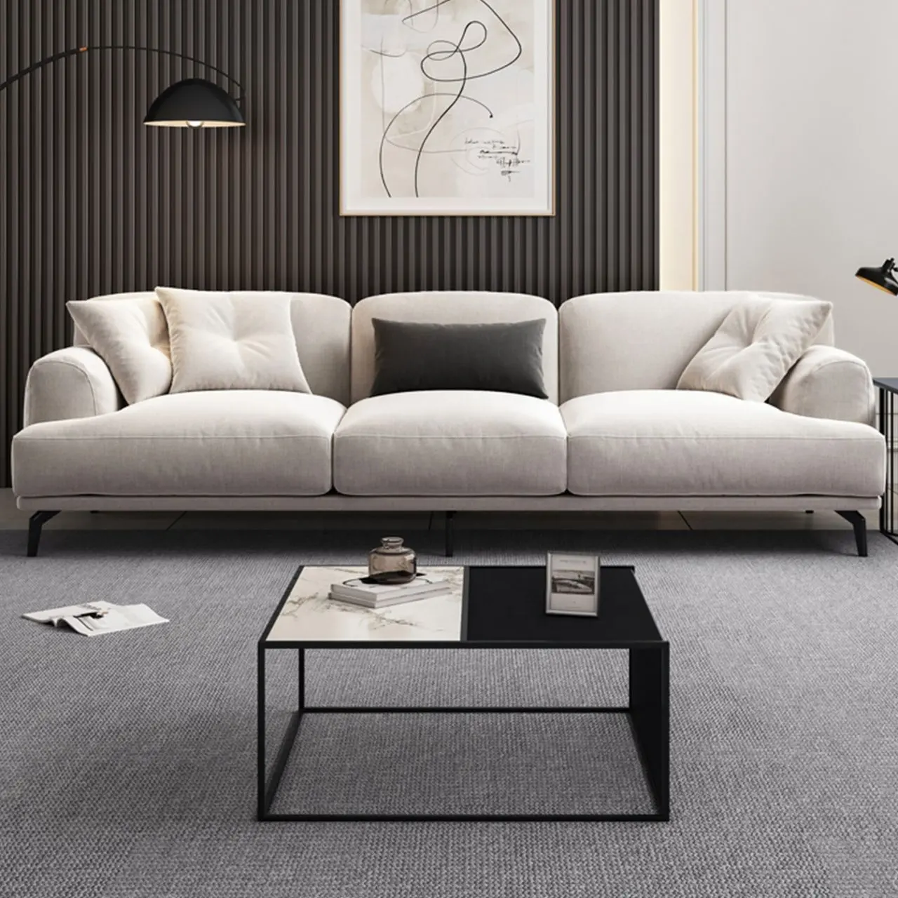 Dapat disesuaikan gaya Italia Sofa berkualitas tinggi furnitur ruang tamu