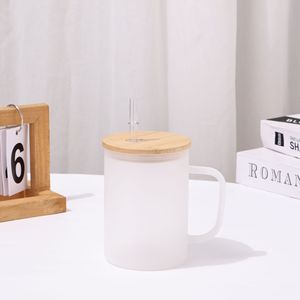 Vente en gros de tasses en verre de 15 oz avec poignée pour café, thé, chocolat chaud, fournitures pour les cafés - Product Image 4