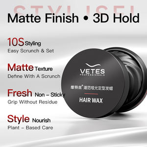 मोटे बालों के स्टाइल पेस्ट पुरुषों के कार्बनिक मैट मोम बालों के लिए मिट्टी स्टाइल उत्पाद प्राकृतिक रूप से - Product Image 5