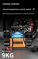 Compresseur d'air métallique Changze TIAC-01 300L/Min à double cylindre 12V/24V avec manomètre numérique 150 PSI pour gonflage de pneus, certifié CE
