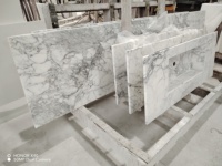 Plan de toilette moderne en pierre naturelle avec lavabo intégré - Surface polie facile à nettoyer, approvisionnement en gros avec certification ISO