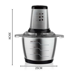 Nouvelle Hachoir Électrique Multifonctionnel en Acier Inoxydable 3L pour Viande, Hachoir de Cuisine, Broyeur et Trancheur de Viande - Product Image 3