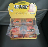 Jouet Squishy Amusant Vache des Highlands, Design Animal de Ferme Adorable, Longue Corne Moelleuse, Couleur Orange Marron, Jouet Anti-Stress pour le Jeu