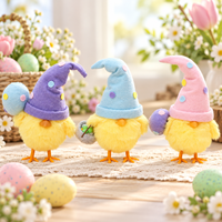 Décorations de Pâques : Figurine de poussin gnome en feutre de laine, Ornement de table de printemps, Poussin jaune pour la décoration intérieure