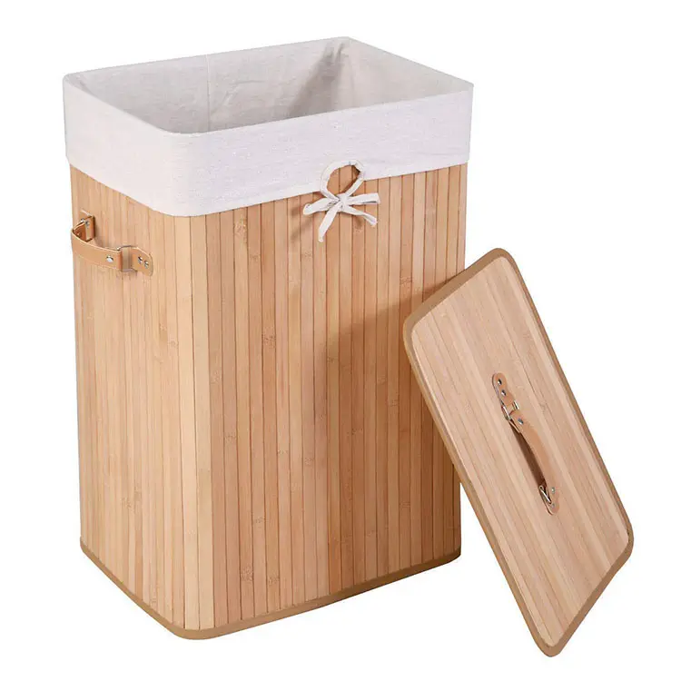 Large Space Good Design Clothes Storage Natural Laundry Baskets Bamboo Basket