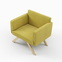 Ensemble canapé à dossier avec Partition haute, meuble d'hôtel 16 pièces, fauteuil de Club incurvé, jambes en bois, canapé matelassé