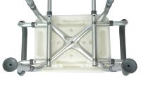 Chaise de douche compacte pliable réglable en alliage d'aluminium léger avec design portable pour personnes âgées et handicapées