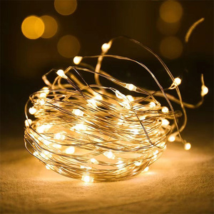 Guirlande lumineuse à 2 ou 20LED alimentée par 2 piles AA, étanche, fée scintillante, 5M, Micro Led, fil de cuivre - Product Image 5