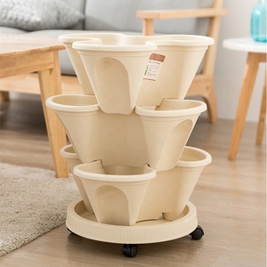 Planteur automatique en plastique 5 niveaux, plantation <span class=keywords><strong>verticale</strong></span> à empiler, grandes fraises avec plateau - Product Image 3