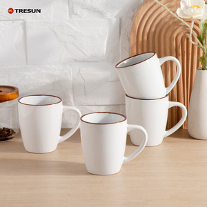 แก้วกาแฟเซรามิกดีไซน์หรูหรา เคลือบด้านแบบดิบ ทรงกระบอกเรียบหรู ด้ามจับถนัดมือ เก็บความร้อนได้ดี เหมาะสำหรับใช้ในชีวิตประจำวัน - Product Image 1