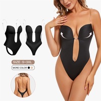 Body sculptant dos nu pour femme, décolleté plongeant, effet serre-taille et contrôle du ventre, sans couture, coupe string, pour robe de soirée