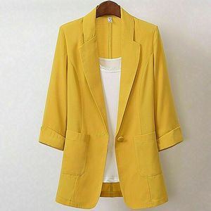 Abrigo de trabajo formal de <span class=keywords><strong>talla</strong></span> <span class=keywords><strong>grande</strong></span> para mujer de alta calidad, <span class=keywords><strong>chaqueta</strong></span> informal de negocios, <span class=keywords><strong>Chaqueta</strong></span> de <span class=keywords><strong>traje</strong></span> brillante - Product Image 4