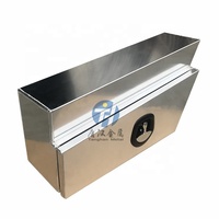 Boîte à outils pour camionnette/camion 4x4, en aluminium imperméable, en alliage plat, plateau coulissant, angle conique sous le châssis