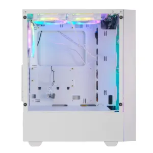 Atx pc ile fan renkli pleksiglas yatay soğutmalı cpu kabine toz geçirmez oyun bilgisayarı oyun çantası