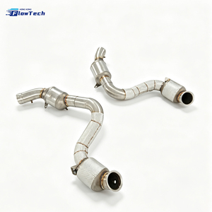 Tuyau d'échappement en acier inoxydable 304 de haute qualité pour Mercedes C63 C63S W205 M177 4.0L V8 Biturbo, haute performance, montage direct avec bouclier thermique - Product Image 2