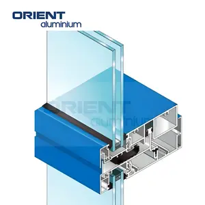 Aluminum Alloy Energy Saving Soundproof Reflective Low-e Insulated Glass Curtain Wall