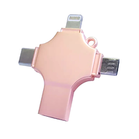 Clé USB OTG 4 en 1, Lightning, Type C, Micro USB, avec logo personnalisé, pour téléphone et ordinateur