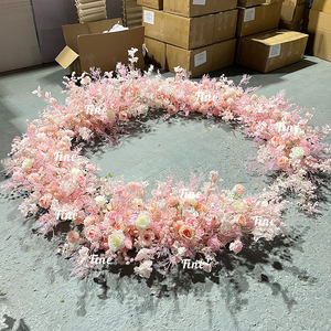 Fine Real Touch White Silk Rose Flower Runner Artificial Pink Orchid Flower Runner Decoración Road Guide - Product Image 2