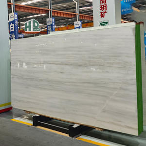 Dalles de marbre blanc poli sur mesure, service OEM, vente <span class=keywords><strong>en</strong></span> gros, veinage gris, épaisseur 2 cm, pour décoration intérieure - Product Image 6