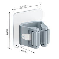 Clip de rangement mural multifonctionnel auto-adhésif durable sans perçage pour balai, étanche et robuste, pour cuisine et salle de bain