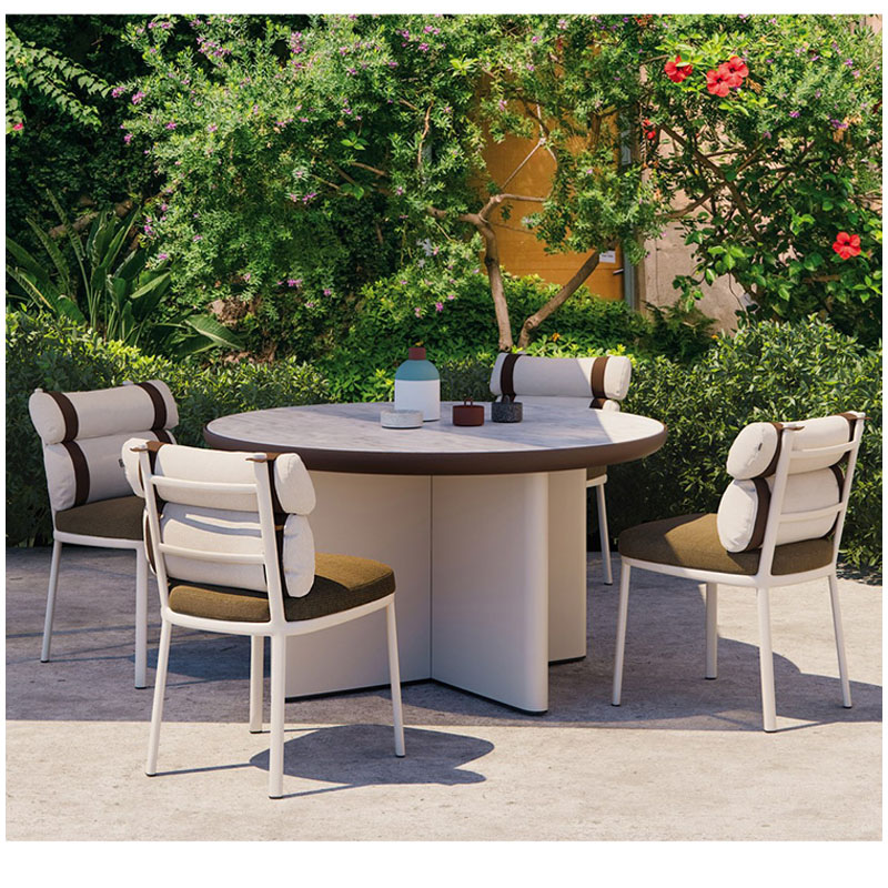 New patio sofa garden outdoor furniture metal frame soft balcony single sofa