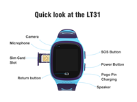 Montre connectée 4G pour enfants LT31, commande en gros OEM, étanche IP67, avec SOS, Wi‑Fi, suivi GPS, appels vidéo, caméra, applications de jeux et horloge