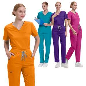 Set di scrub <span class=keywords><strong>medici</strong></span> per infermiere di alta qualità da donna uniforme per <span class=keywords><strong>lavoro</strong></span> in farmacia medico ospedaliero medico infermieristico Stretch scrub uniforme - Product Image 1