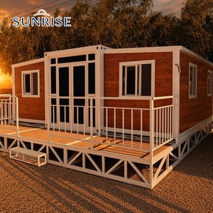 บ้านคอนเทนเนอร์แบบขยายได้ SUNRISE บ้านคอนเทนเนอร์สำเร็จรูปแบบขยายได้ขนาด 20 ฟุต 40 ฟุต 40 ฟุต รุ่นหรูหรา บ้านวิลล่า - Product Image 1