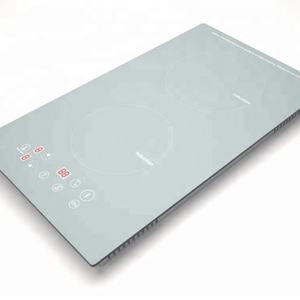 Table de cuisson à induction en verre céramique blanc, deux zones de cuisson, appareil de cuisson multifonctionnel pour la cuisine - Product Image 4