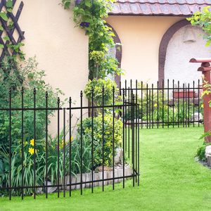 Clôture de jardin en métal 32 po de hauteur x 12 pi de longueur, 6 panneaux + 7 piquets, panneaux de clôture <span class=keywords><strong>pour</strong></span> chiens, barrière <span class=keywords><strong>pour</strong></span> animaux - Product Image 3